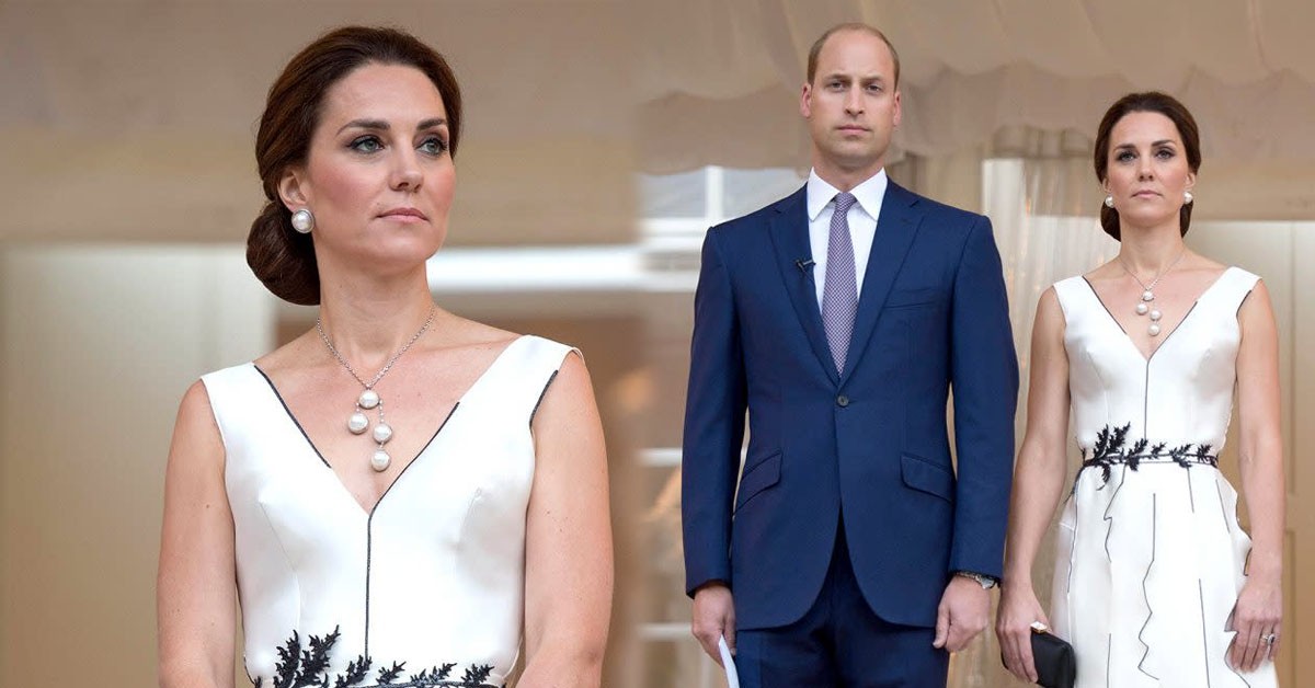 All eyes were on Catherine in a daring plunging neckline dress as she took on her new role